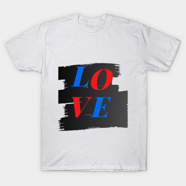 love red and blue T-Shirt by ADAM STORE